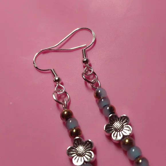 Elegant 'Blessed' Dangle Earrings With 925 Hypoallergenic Silver Hooks - Picture 4 of 5